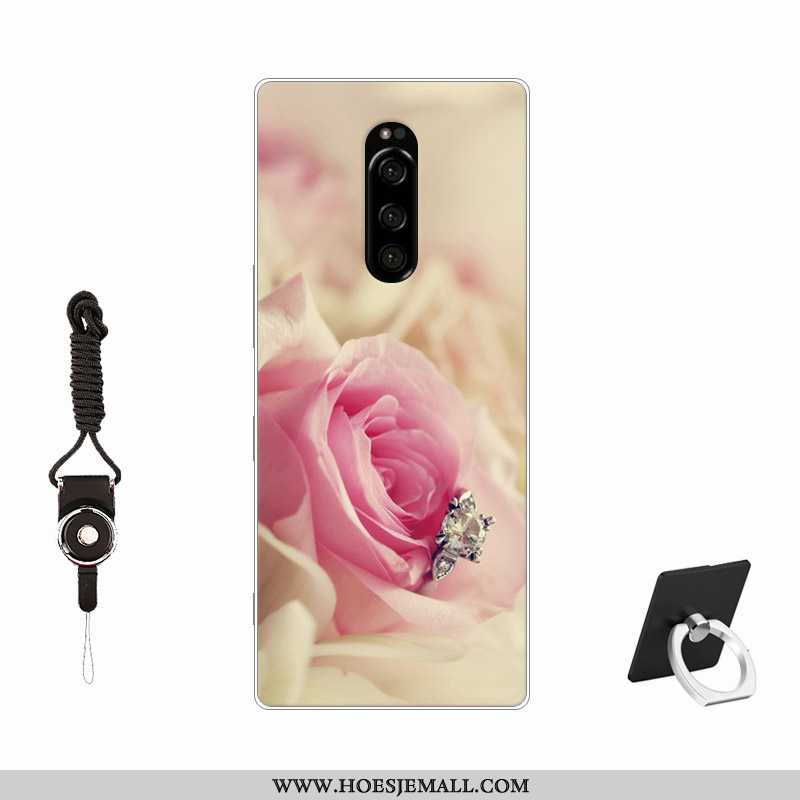 Hoes Sony Xperia 1 Persoonlijk Trend All Inclusive Hoesje Pas Zacht Anti-fall Roze