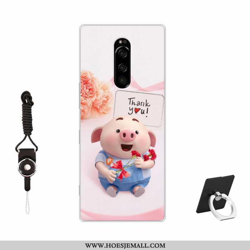 Hoes Sony Xperia 1 Persoonlijk Trend All Inclusive Hoesje Pas Zacht Anti-fall Roze