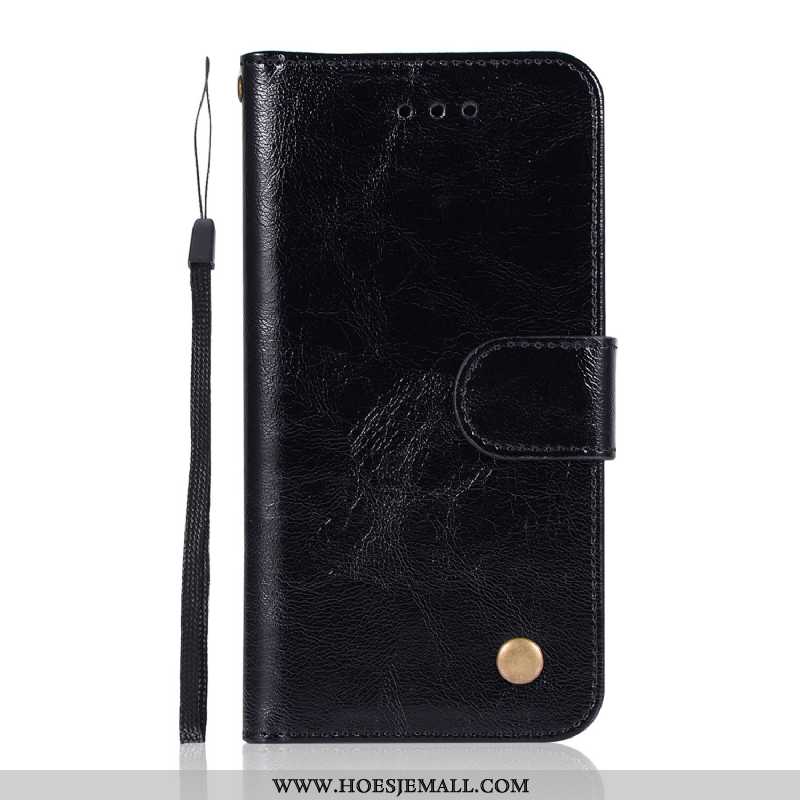 Hoes Sony Xperia 1 Portemonnee Patroon Leren Hoesje Kaart Grijs Vintage Mobiele Telefoon