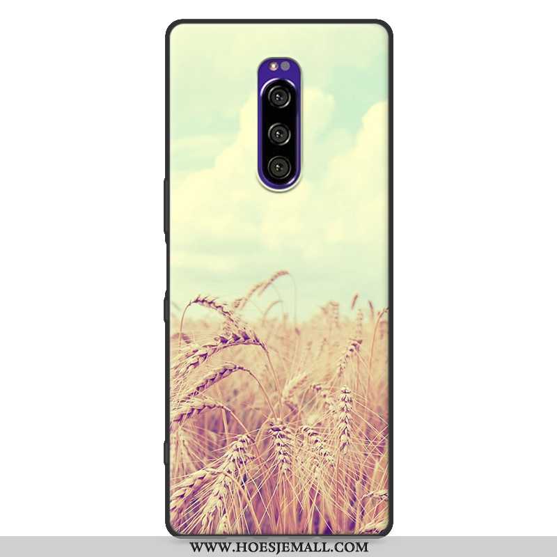 Hoes Sony Xperia 1 Siliconen Bescherming Hoesje Wit Nieuw Anti-fall Mobiele Telefoon Witte