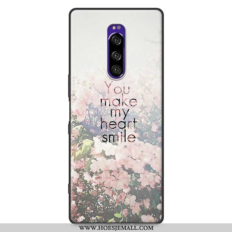 Hoes Sony Xperia 1 Siliconen Bescherming Hoesje Wit Nieuw Anti-fall Mobiele Telefoon Witte