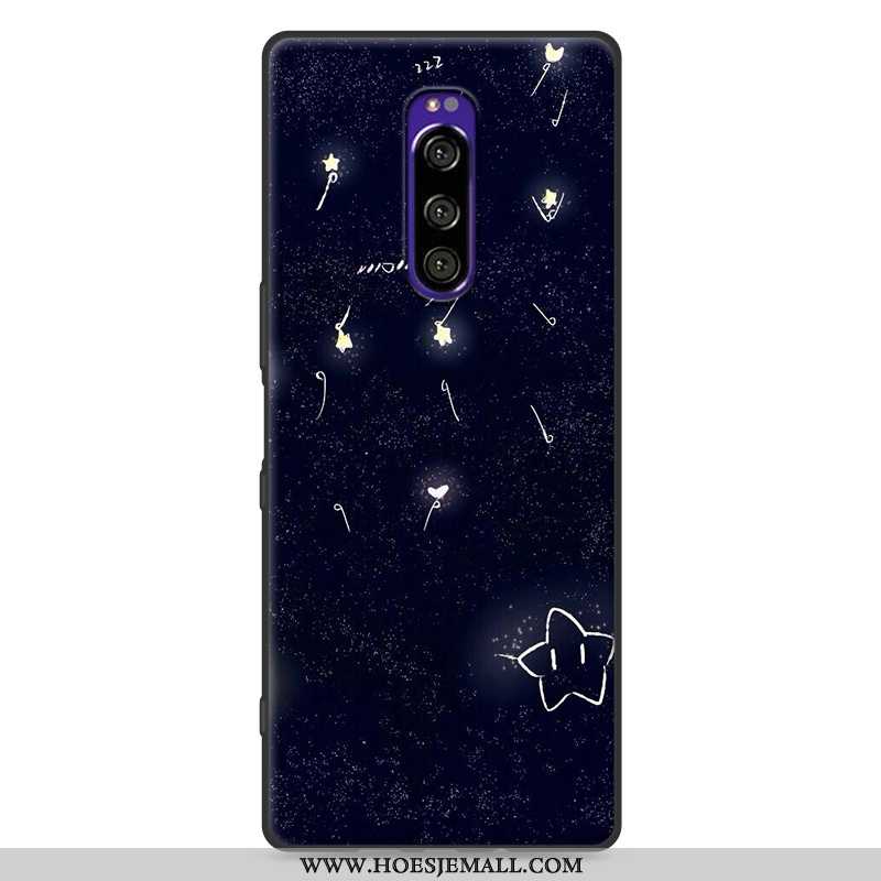 Hoes Sony Xperia 1 Siliconen Bescherming Hoesje Wit Nieuw Anti-fall Mobiele Telefoon Witte