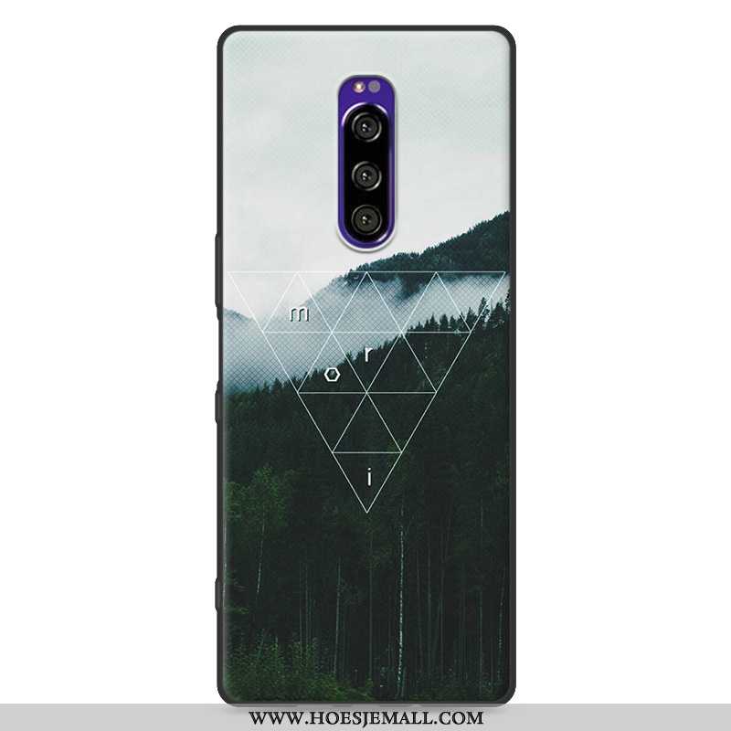 Hoes Sony Xperia 1 Siliconen Bescherming Hoesje Wit Nieuw Anti-fall Mobiele Telefoon Witte