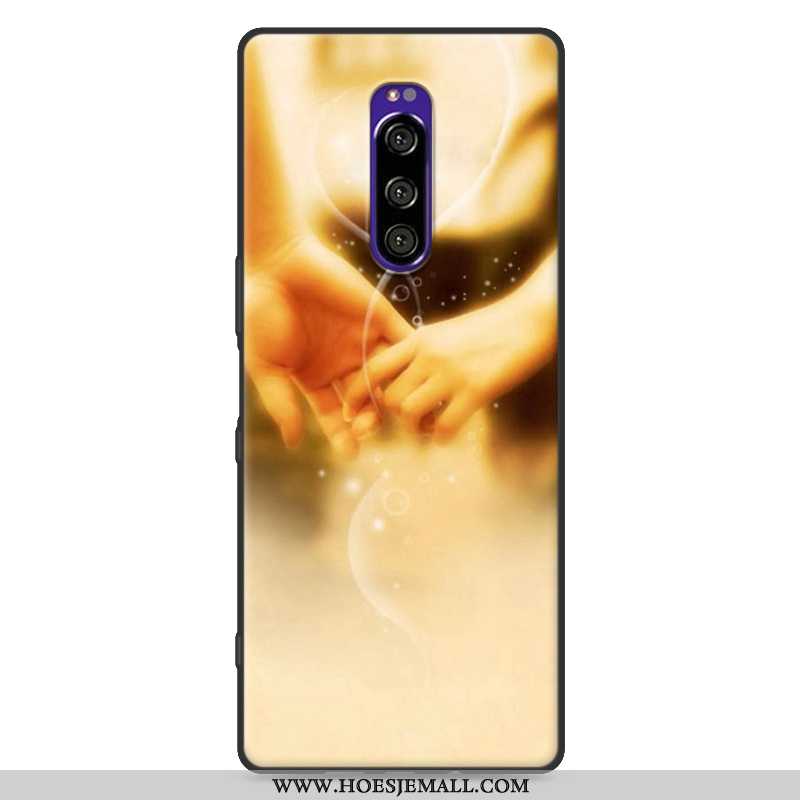 Hoes Sony Xperia 1 Siliconen Bescherming Hoesje Wit Nieuw Anti-fall Mobiele Telefoon Witte