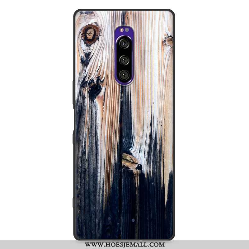 Hoesje Sony Xperia 1 Bescherming Patroon Mobiele Telefoon Wit Zacht Siliconen Witte