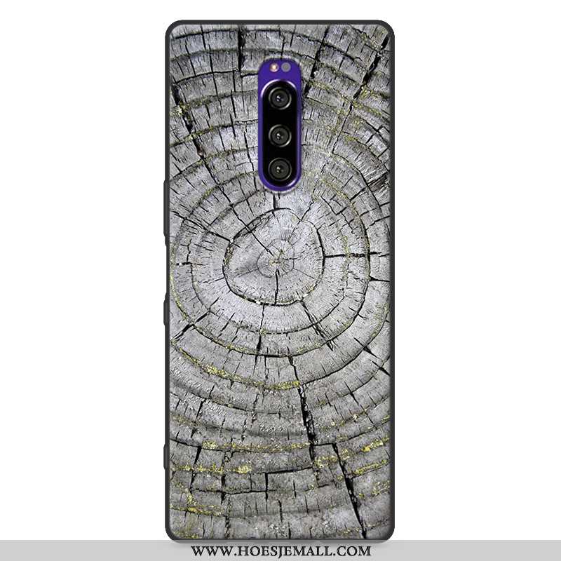 Hoesje Sony Xperia 1 Bescherming Patroon Mobiele Telefoon Wit Zacht Siliconen Witte