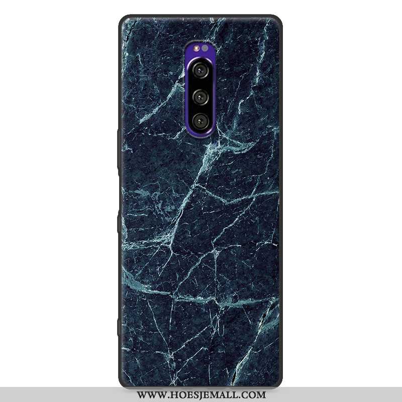 Hoesje Sony Xperia 1 Bescherming Patroon Mobiele Telefoon Wit Zacht Siliconen Witte