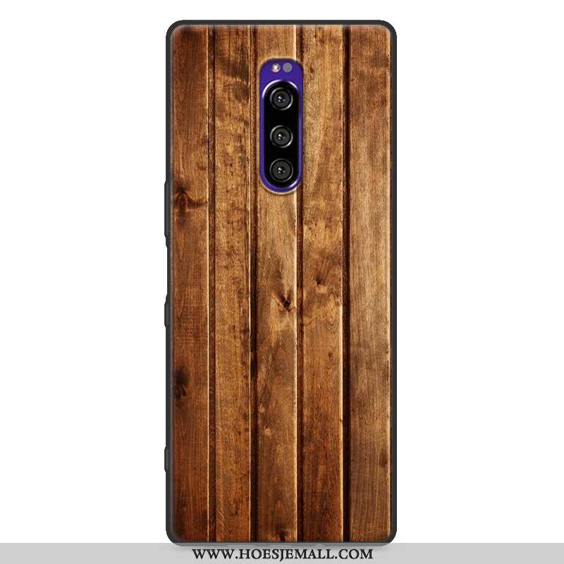 Hoesje Sony Xperia 1 Bescherming Patroon Mobiele Telefoon Wit Zacht Siliconen Witte