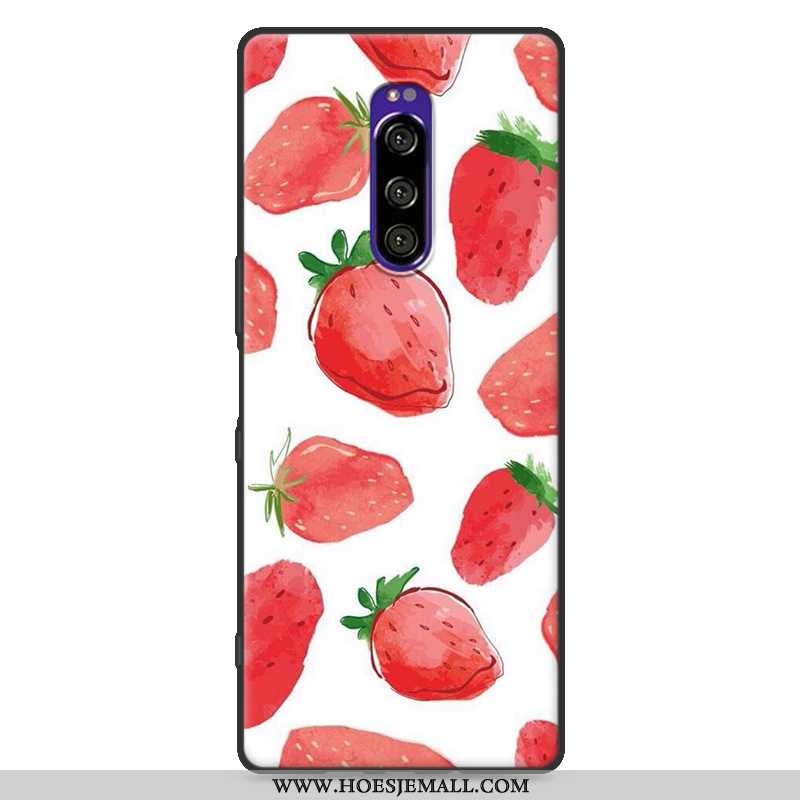 Hoes Sony Xperia 1 Siliconen Bescherming All Inclusive Mode Trend Mobiele Telefoon Rood