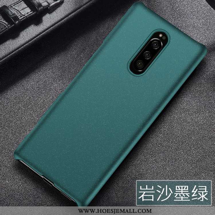 Hoes Sony Xperia 1 Schrobben Bescherming Anti-fall Groen Mobiele Telefoon Hard Hoesje