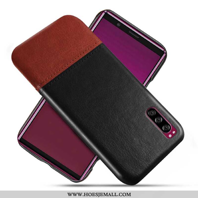 Hoesje Sony Xperia 10 Ii Leer Bescherming Mobiele Telefoon Hoes Rood Hard