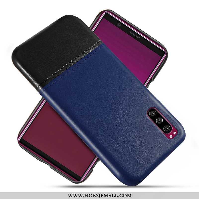 Hoesje Sony Xperia 10 Ii Leer Bescherming Mobiele Telefoon Hoes Rood Hard