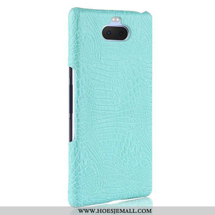 Hoesje Sony Xperia 10 Plus Leer Bescherming Hoes Kwaliteit Mobiele Telefoon Donkerblauw Donkerblauwe