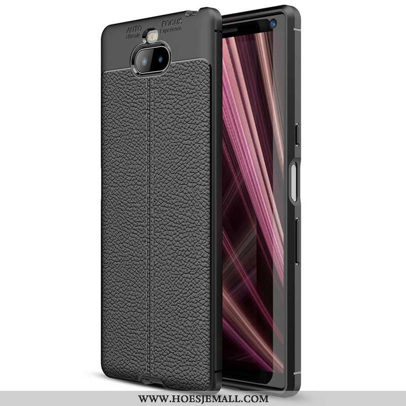 Hoes Sony Xperia 10 Bescherming Zwart All Inclusive Hoesje Mobiele Telefoon Zwarte