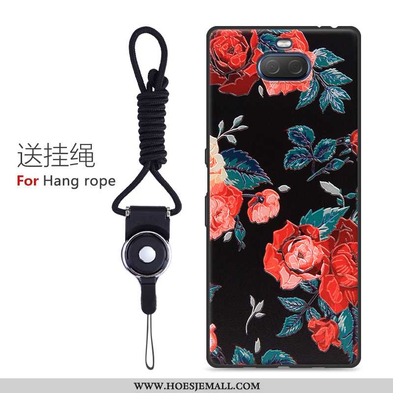 Hoes Sony Xperia 10 Vintage Zacht Persoonlijk Anti-fall Bescherming Voelen Hoesje Witte