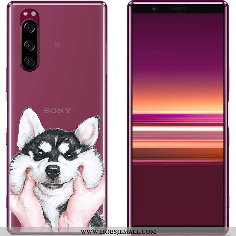 Hoes Sony Xperia 5 Spotprent Zacht Doek Hoesje Hete Verkoop Geschilderd Blauwe