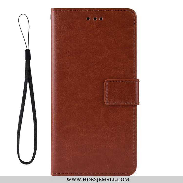 Hoes Sony Xperia 5 Portemonnee Patroon Leren Hoesje Bruin Folio Bruine