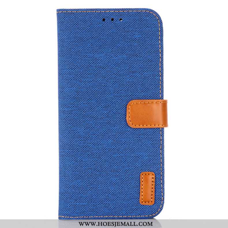 Hoesje Sony Xperia 5 Leren Bescherming Hoes Kaart Blauw Mobiele Telefoon Blauwe