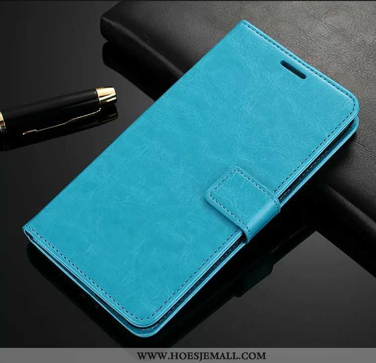 Hoesje Sony Xperia L1 Bescherming Leren Siliconen Folio Mobiele Telefoon Zacht Blauwe