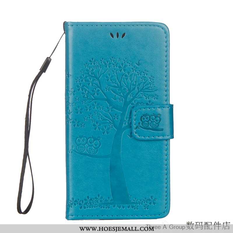 Hoesje Sony Xperia L1 Bescherming Leren Blauw Folio Mobiele Telefoon Blauwe