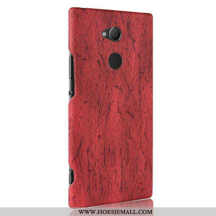 Hoesje Sony Xperia L2 Patroon Hout Kwaliteit Hard Mobiele Telefoon Bescherming Slijtvast Bruine