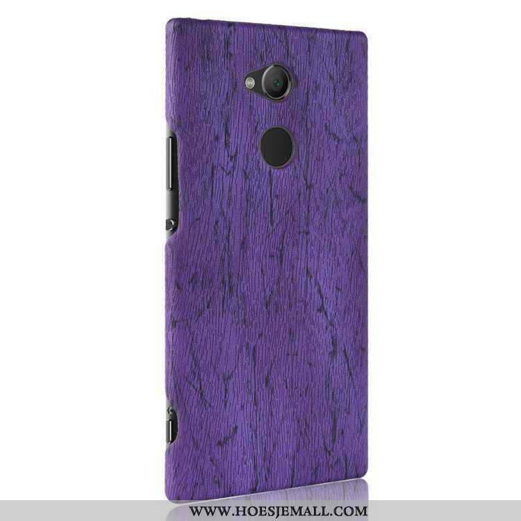 Hoesje Sony Xperia L2 Patroon Hout Kwaliteit Hard Mobiele Telefoon Bescherming Slijtvast Bruine