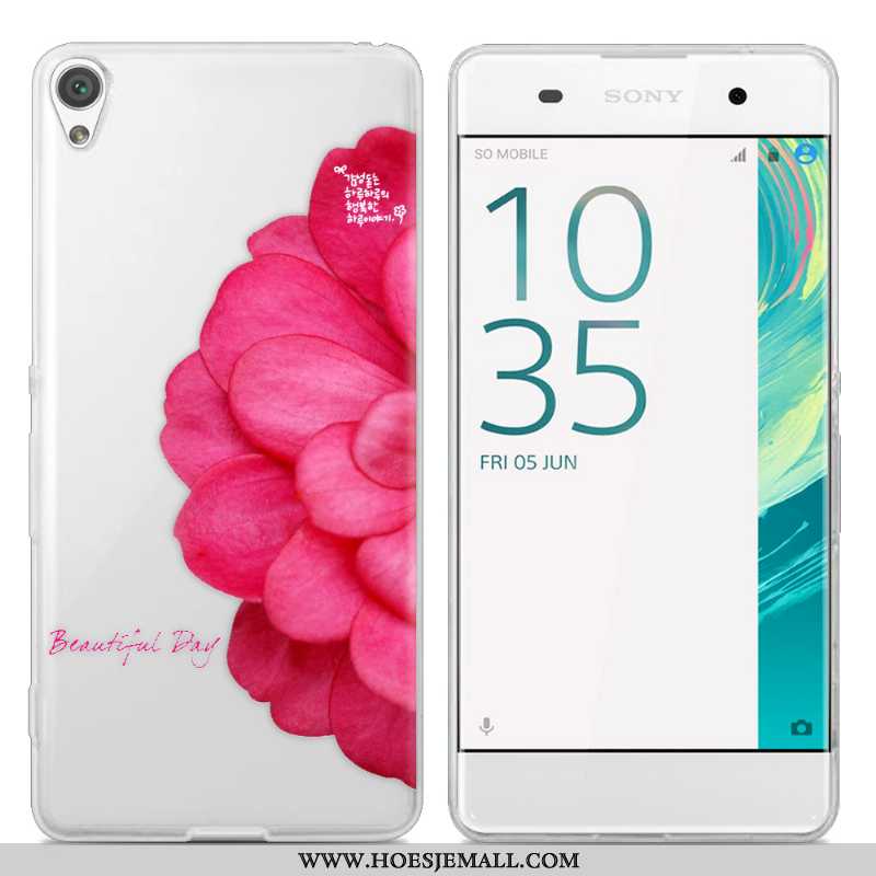 Hoes Sony Xperia Xa Trend Doorzichtig Geschilderd Hoesje Anti-fall Roze Scheppend