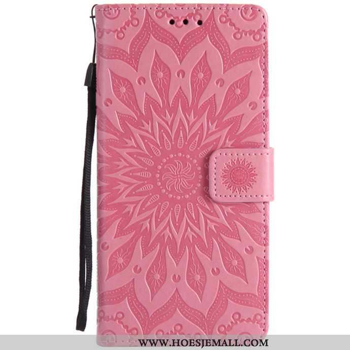 Hoesje Sony Xperia Xa Ultra Siliconen Bescherming Leren Mobiele Telefoon Anti-fall Hoes Roze