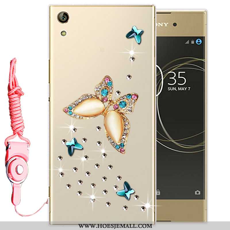 Hoesje Sony Xperia Xa Ultra Siliconen Bescherming Goud Zacht Hoes Mobiele Telefoon Gouden