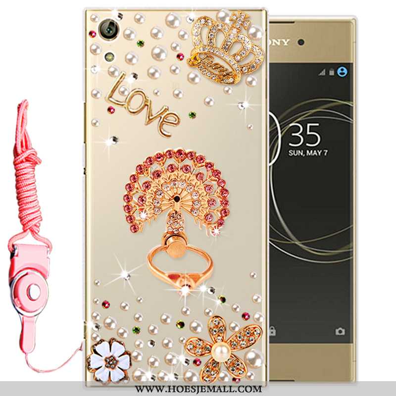 Hoesje Sony Xperia Xa Ultra Siliconen Bescherming Goud Zacht Hoes Mobiele Telefoon Gouden