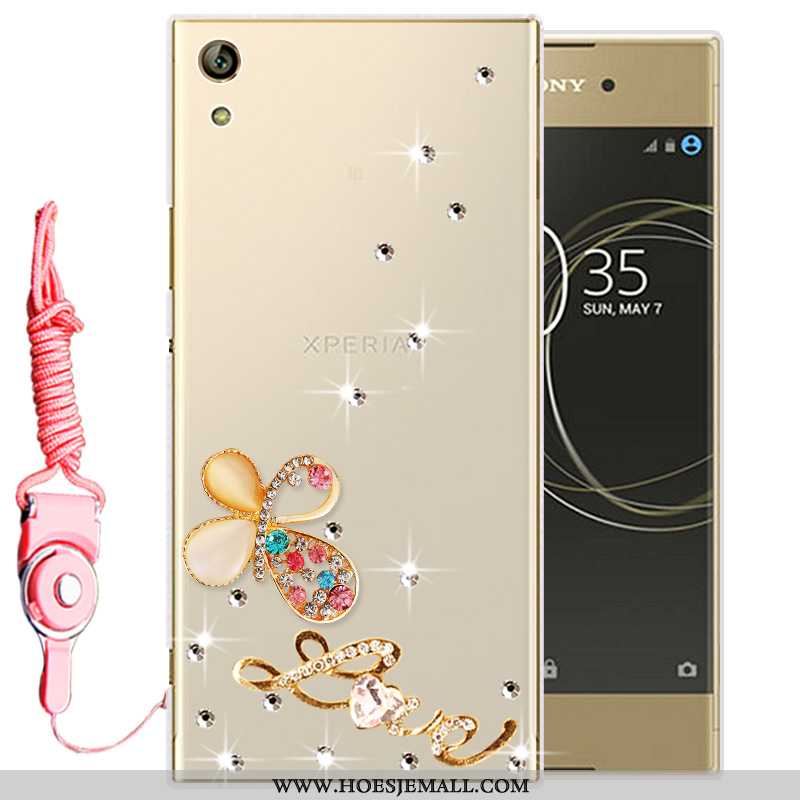 Hoesje Sony Xperia Xa Ultra Siliconen Bescherming Goud Zacht Hoes Mobiele Telefoon Gouden