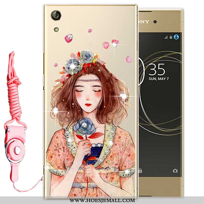 Hoesje Sony Xperia Xa Ultra Siliconen Bescherming Goud Zacht Hoes Mobiele Telefoon Gouden