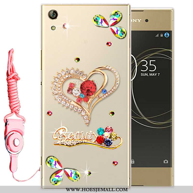 Hoesje Sony Xperia Xa Ultra Siliconen Bescherming Goud Zacht Hoes Mobiele Telefoon Gouden