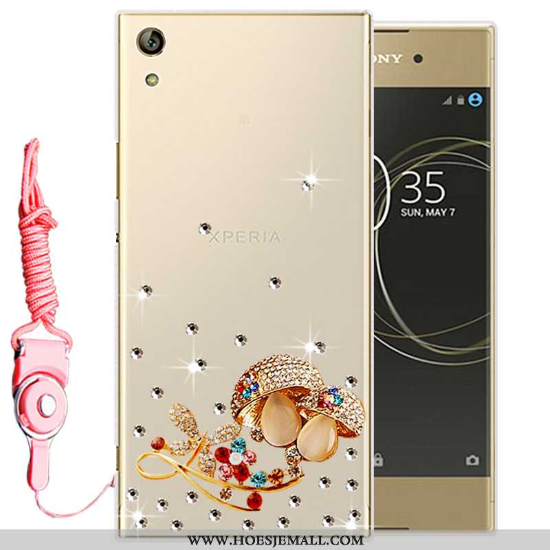 Hoesje Sony Xperia Xa Ultra Siliconen Bescherming Goud Zacht Hoes Mobiele Telefoon Gouden