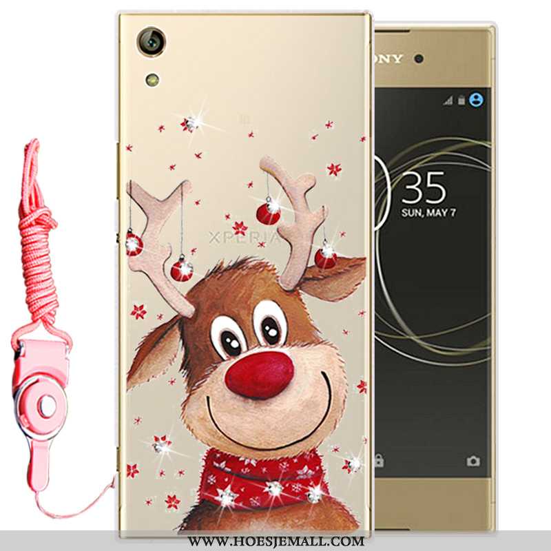 Hoesje Sony Xperia Xa Ultra Siliconen Bescherming Goud Zacht Hoes Mobiele Telefoon Gouden