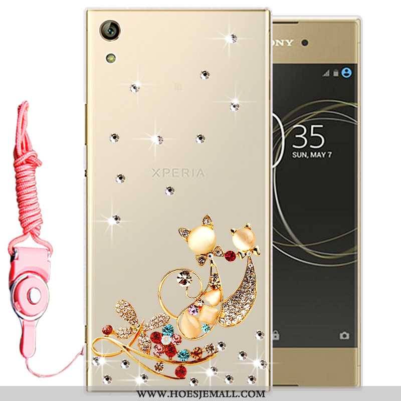 Hoesje Sony Xperia Xa Ultra Siliconen Bescherming Goud Zacht Hoes Mobiele Telefoon Gouden