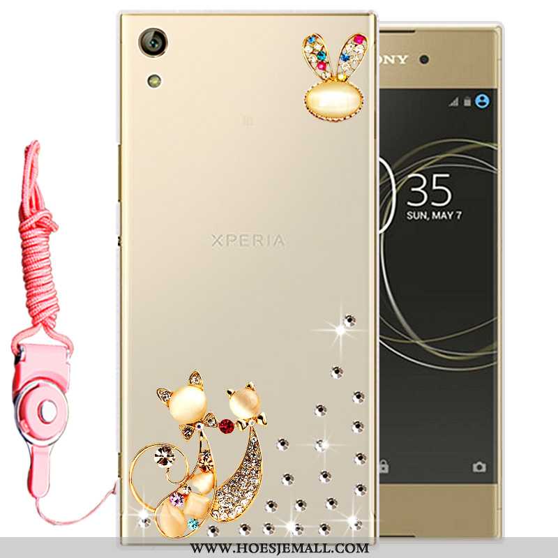 Hoesje Sony Xperia Xa Ultra Siliconen Bescherming Goud Zacht Hoes Mobiele Telefoon Gouden