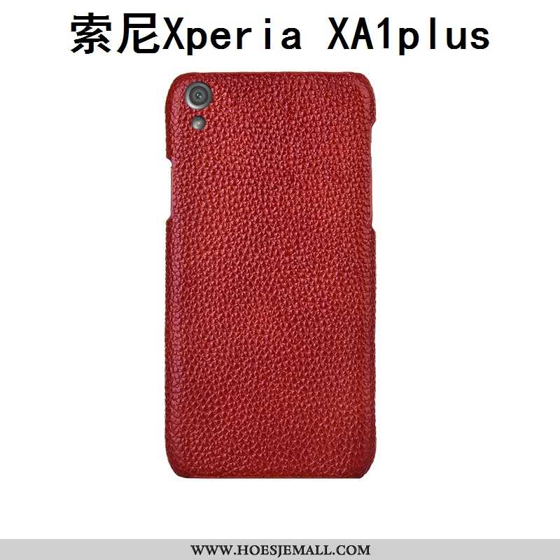 Hoesje Sony Xperia Xa1 Plus Bescherming Mode Rood Anti-fall Mobiele Telefoon Luxe Soort Aziatische V