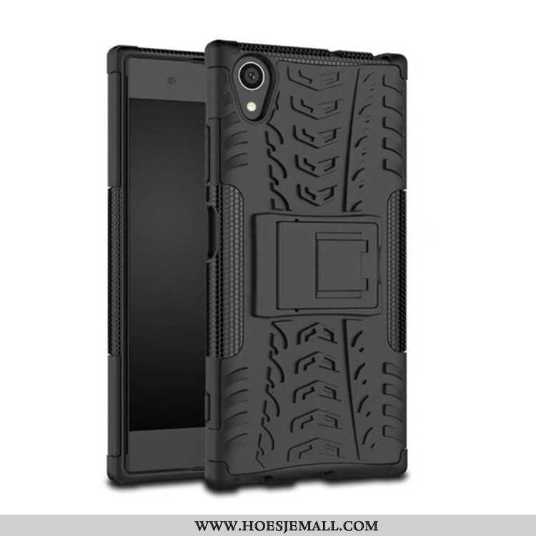 Hoesje Sony Xperia Xa1 Plus Bescherming Anti-fall Mobiele Telefoon Ondersteuning All Inclusive Zwart