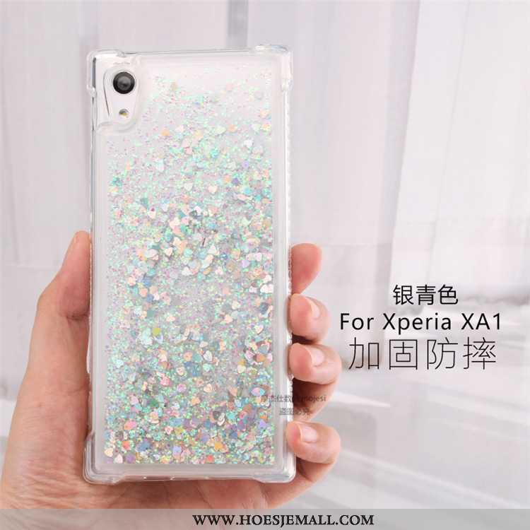 Hoesje Sony Xperia Xa1 Scheppend Doorzichtig Roze Hoes Hanger Drijfzand