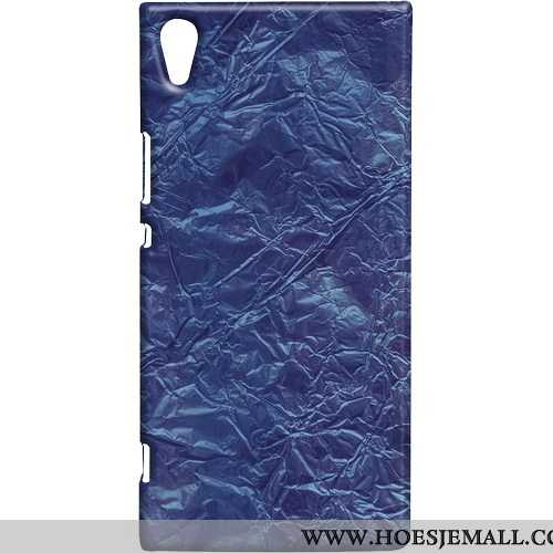 Hoes Sony Xperia Xa1 Ultra Scheppend Trend Mobiele Telefoon Blauw Metaal Hoesje Blauwe