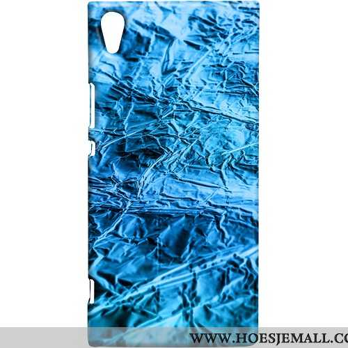 Hoes Sony Xperia Xa1 Ultra Scheppend Trend Mobiele Telefoon Blauw Metaal Hoesje Blauwe