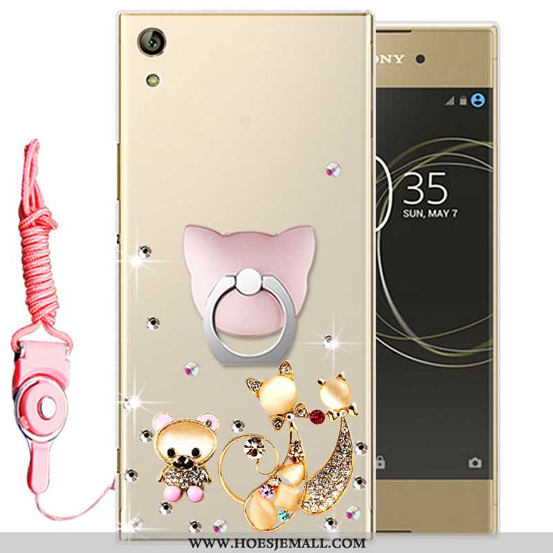 Hoes Sony Xperia Xa1 Ultra Zacht Siliconen Goud Bescherming Hoesje Mobiele Telefoon Gouden