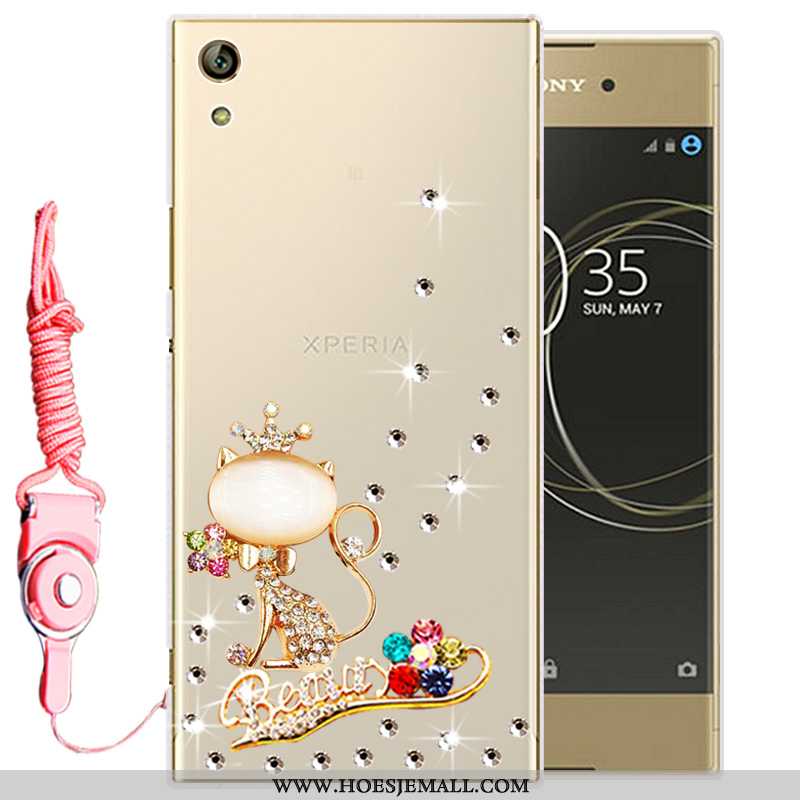 Hoes Sony Xperia Xa1 Ultra Zacht Siliconen Goud Bescherming Hoesje Mobiele Telefoon Gouden