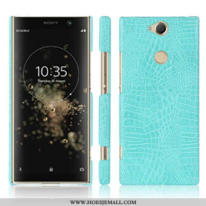 Hoes Sony Xperia Xa2 Plus Bescherming Mobiele Telefoon Donkerblauw Hoesje Donkerblauwe