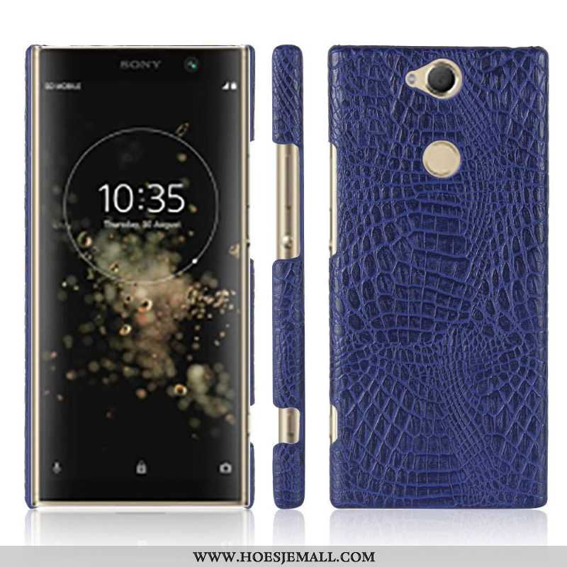 Hoes Sony Xperia Xa2 Plus Bescherming Mobiele Telefoon Donkerblauw Hoesje Donkerblauwe