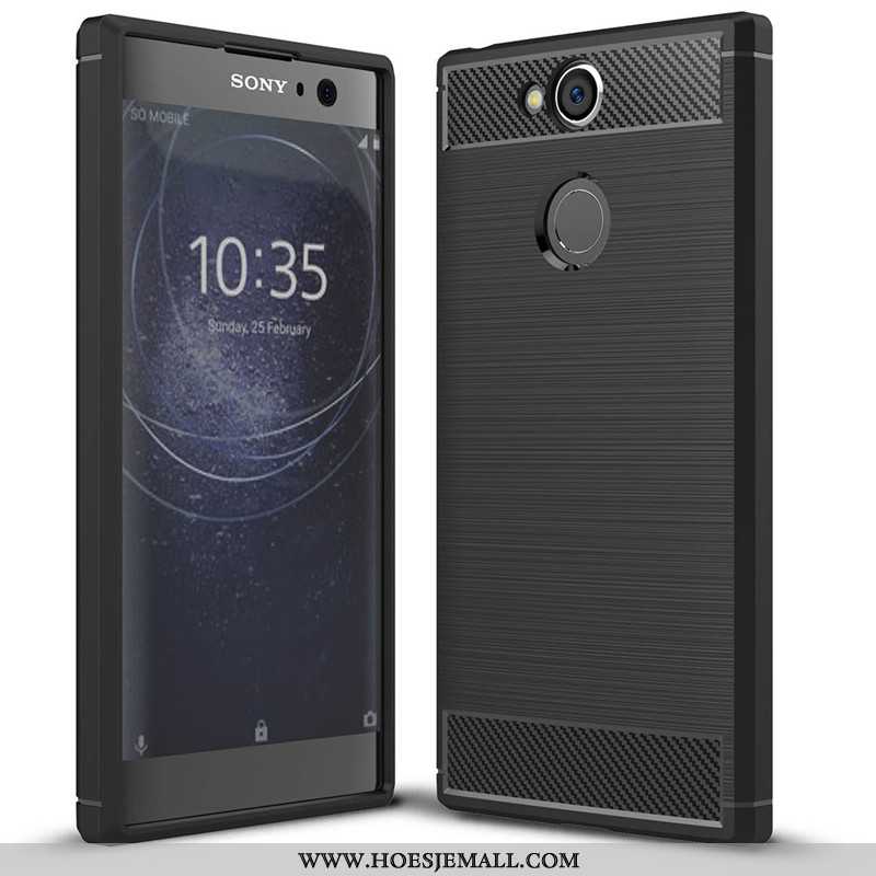 Hoes Sony Xperia Xa2 Siliconen Bescherming Zacht Hoesje Trend Grijs Mobiele Telefoon