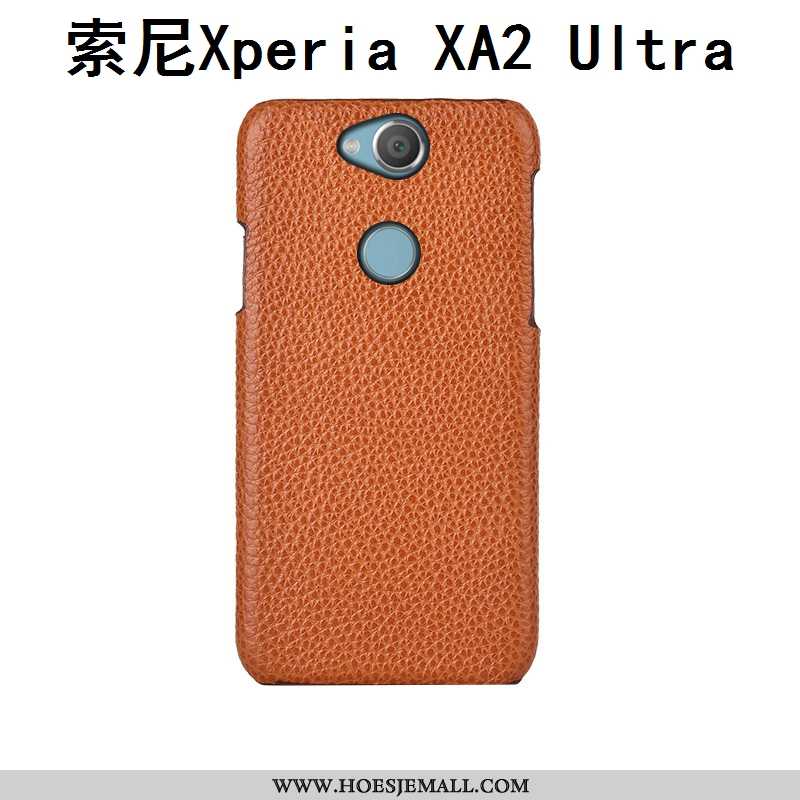 Hoes Sony Xperia Xa2 Ultra Echt Leer Leer Pas Soort Aziatische Vrucht Luxe Achterklep Bescherming Br