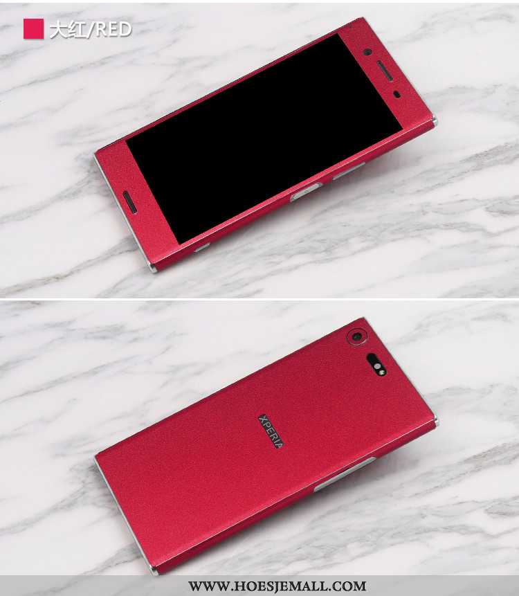 Hoesje Sony Xperia Xz Premium Skärmskydd Kleur Mobiele Telefoon Achterklep Rood