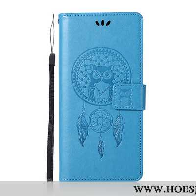 Hoesje Sony Xperia Xz Premium Leren Portemonnee Bescherming Mobiele Telefoon Blauw Folio Blauwe